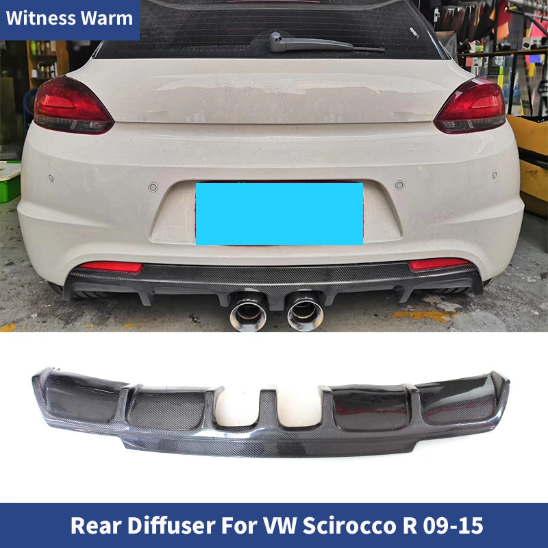 Car-styling for Scirocco r R20 Style Carbon Fiber Frp Rear Diffsuer Rear Bumper Splitter Lip Car Body Kit 2009-up