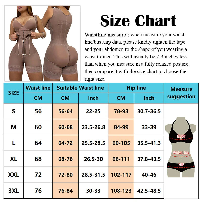 High Compression Girdle Shaper Colombian Fajas Shapewear Postpartum Belly flat Sheath Waist Trainer Belts Woman Extreme Corset