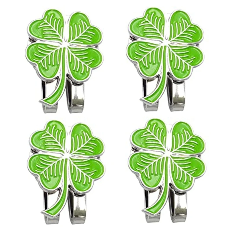 Golf Hat Clip, Four-Leaf With Magnetic Detachable Hat Clip, Mark Ball Mark Gift