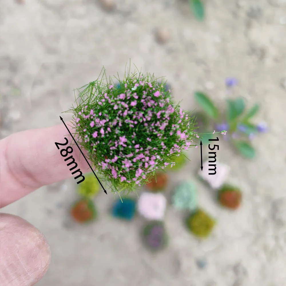 8 teile/los Gemischte Große Blume Cluster Modell Kits Miniatur Pflanzen Materialien für Diy Micro Szene Layout Diorama Zubehör – Detail 3