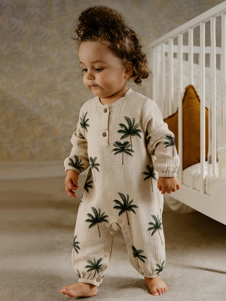 

Мягкий хлопковый детский комбинезон с длинными рукавами для мальчиков и девочек, весенний комбинезон для новорожденных, детская одежда для мальчиков