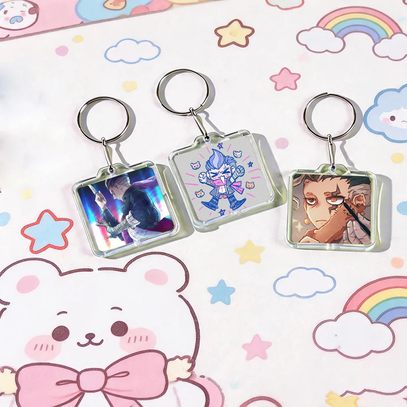 Danganronpa Gundham Tanaka Bulders Acrylic Keychain Handmade Hanging Clothes Backpack Decoration Accessories Gifts with Friends