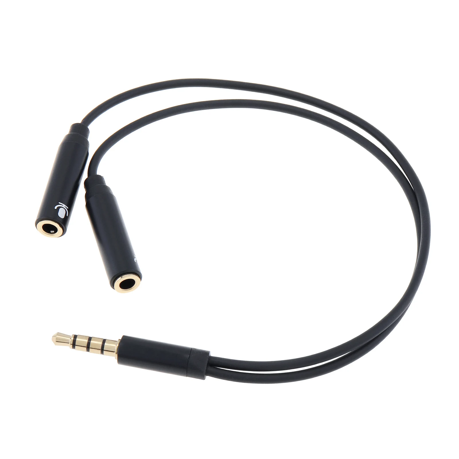 Mic Audio Splitter Mikrofon Kabel Ekstensi 3.5Mm Male To 2 Perempuan Headset Headphone Splitter untuk Ponsel Laptop PC AUX kabel