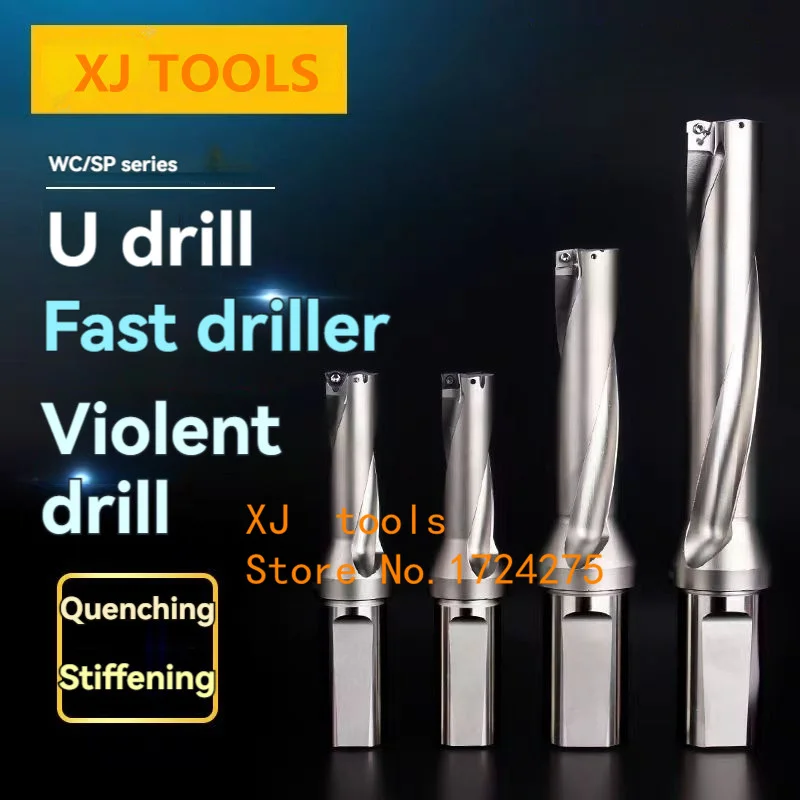 SP Series Insert U Drill 13mm-50mm 2D 3D 4D 5D Depth Indexable Fast Drill For SPMG Insert Machinery Lathe CNC Drill Bit Set