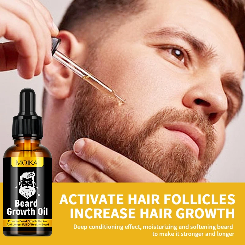 MOIKA 30ml Caffeine-Infused Beard Oil for Growth And Shine Promotes Thicker Longer Healthy Beard
