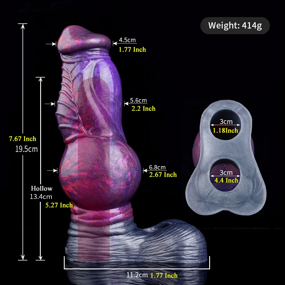 NNSX Silicone Animal Penis Sleeve Enlargement Fantasy Delay Ejaculation Cock Sleeve Enlarger with Knot Male Sex Toys for Couples