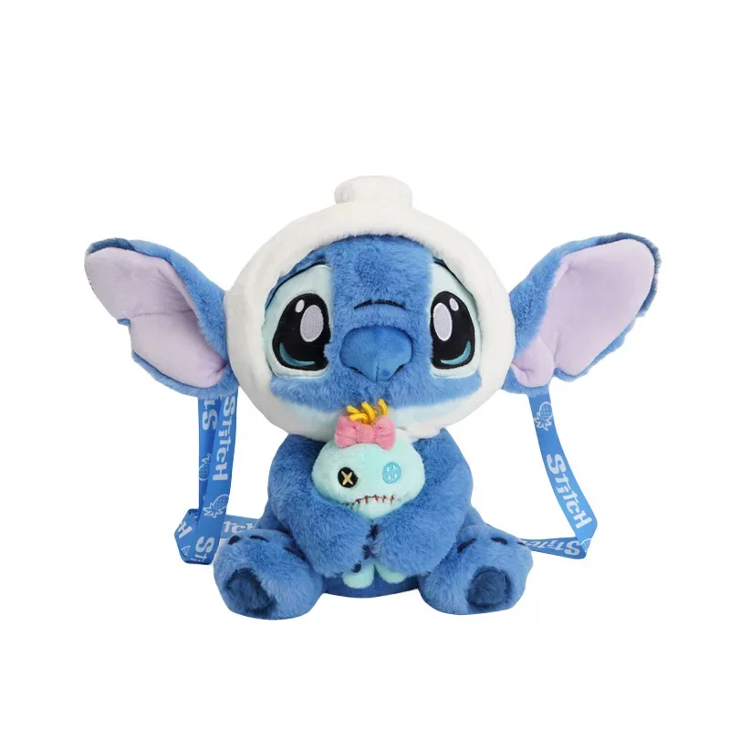 25cm Disney High Quality Plush Toy Anime Lilo&Stitch Sitting Stitch Soft Doll Children Toy New Style backpack birthday Gift