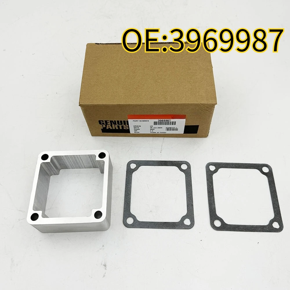 

For 3969987 Air INTAKE heater Spacer Replace For Cummins Dodge Ram 2500 5.9L W/Gasket 98-07