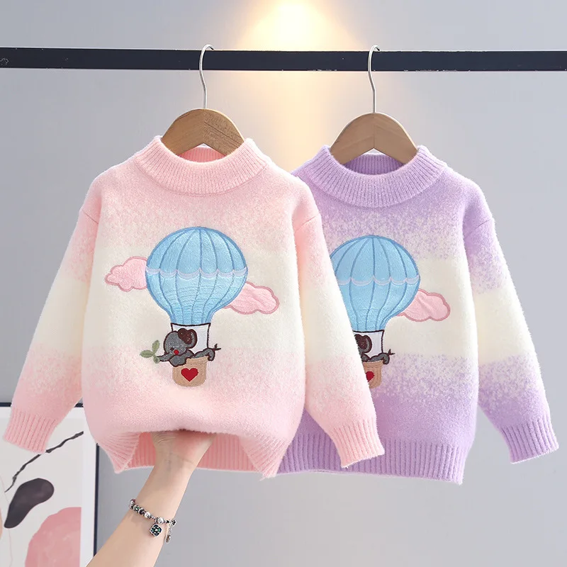 

Trend Baby Girl Sweatshirt Top Autumn Winter Kids Clothes Long sleeves Cartoon Animial Print Child Little Girls Pullover IY07191