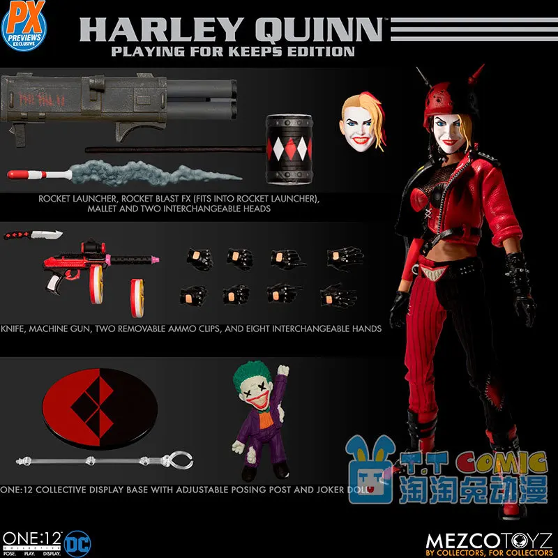 

Spot genuine MEZCO Suicide Squad X Special Task Force Little Ugly Girl PX limited 6-inch Harley Action Figure Model Toys