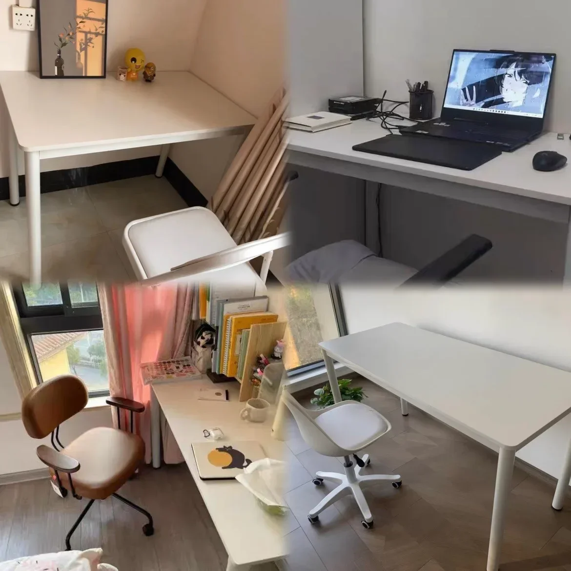 الأبيض Ins الكتابة مكتب الكمبيوتر سطح المكتب الحديثة المنزل مكتب الجدول طالب مذاكرة طاولة الكمبيوتر المحمول لأثاث المكاتب Escritorio