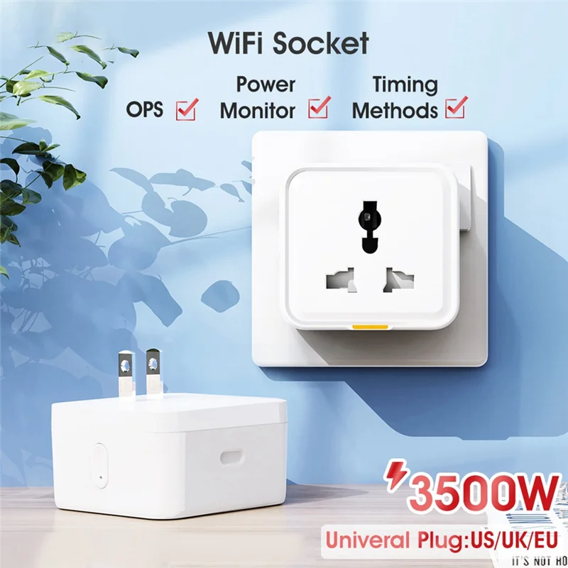 CS-Ewelink Wifi Smart Socket Universal Plug APP Controls Voice Timing 2.4G Wireless Plug Switch
