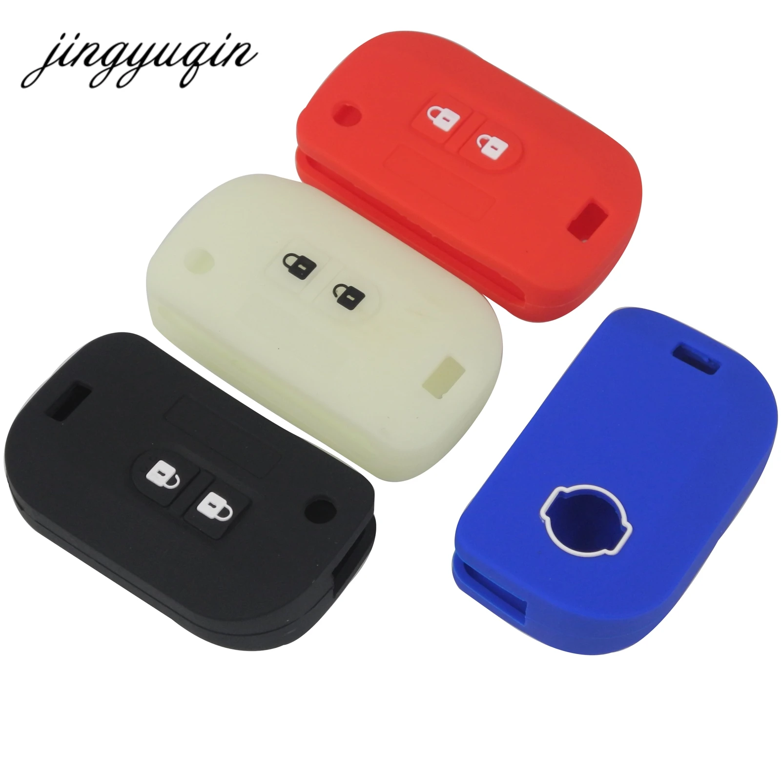 jingyuqin Silicone Flip Key Case for Nissan Qashqai primera Micra Navara Almera Note Sunny Modified Foling Car Key Cover