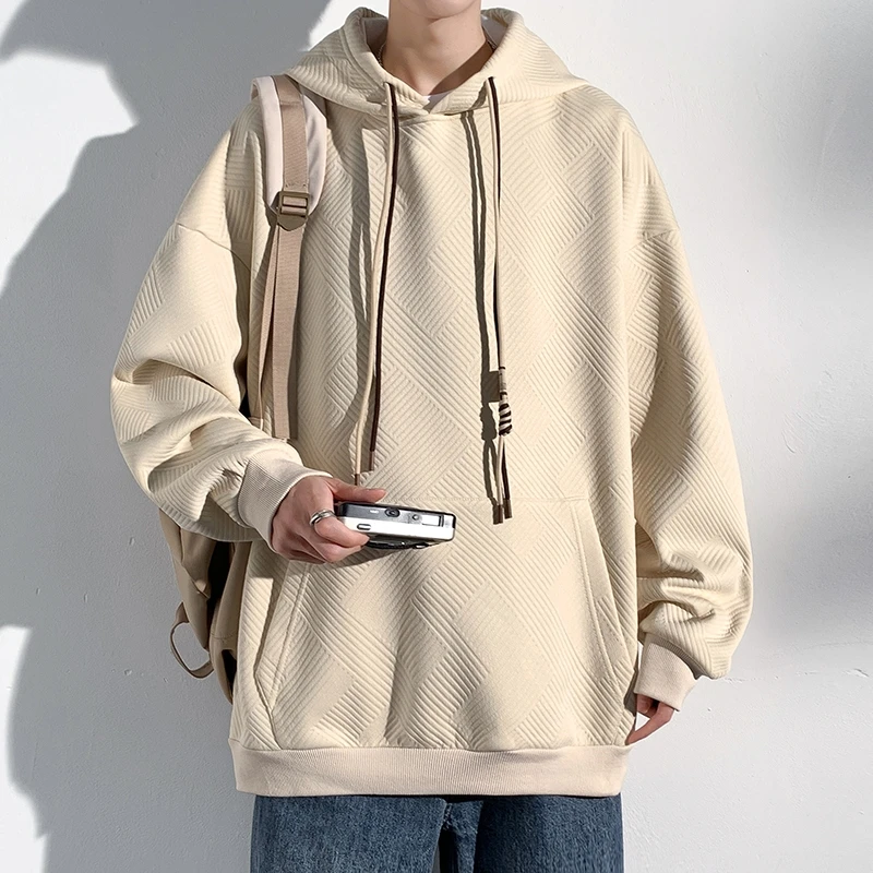 

American Retro Hoodie Men's Oversize High Street Trend Sport Coat Spring Autumn Youth Men's Wear Upper Apparel Casual Style
