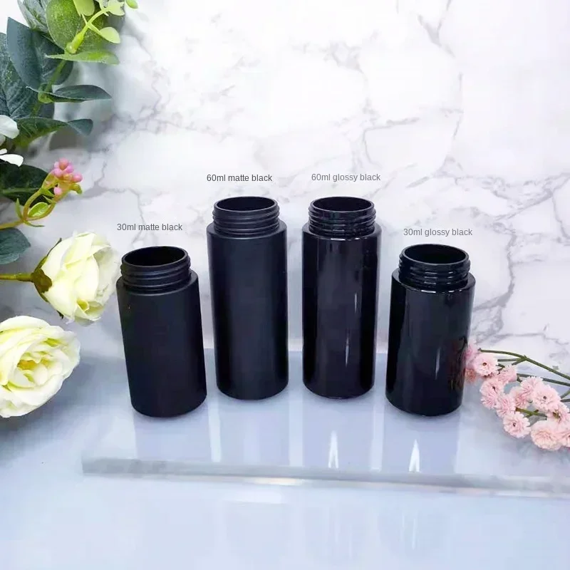 30/50pcs Black Plastic Foam Pump Bottle Empty Face Cleaner Soap Eyelashes Cosmetic Dispenser Bottle containers