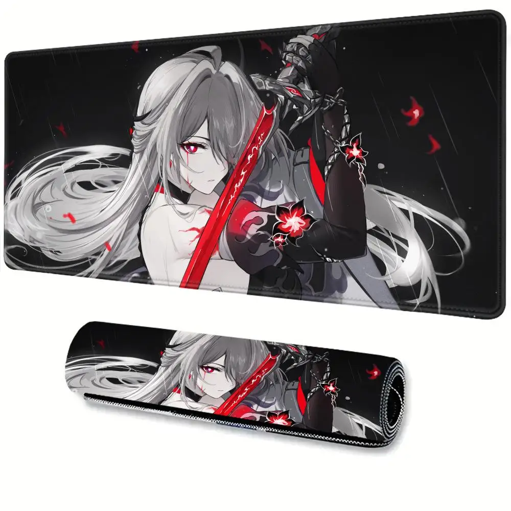 

Honkai Star Rail Game Mouse Pad Firefly Acheron Blade Fugue Sunday Computer Accessories Stitch Edge Natural Rubber Keyboard Mat