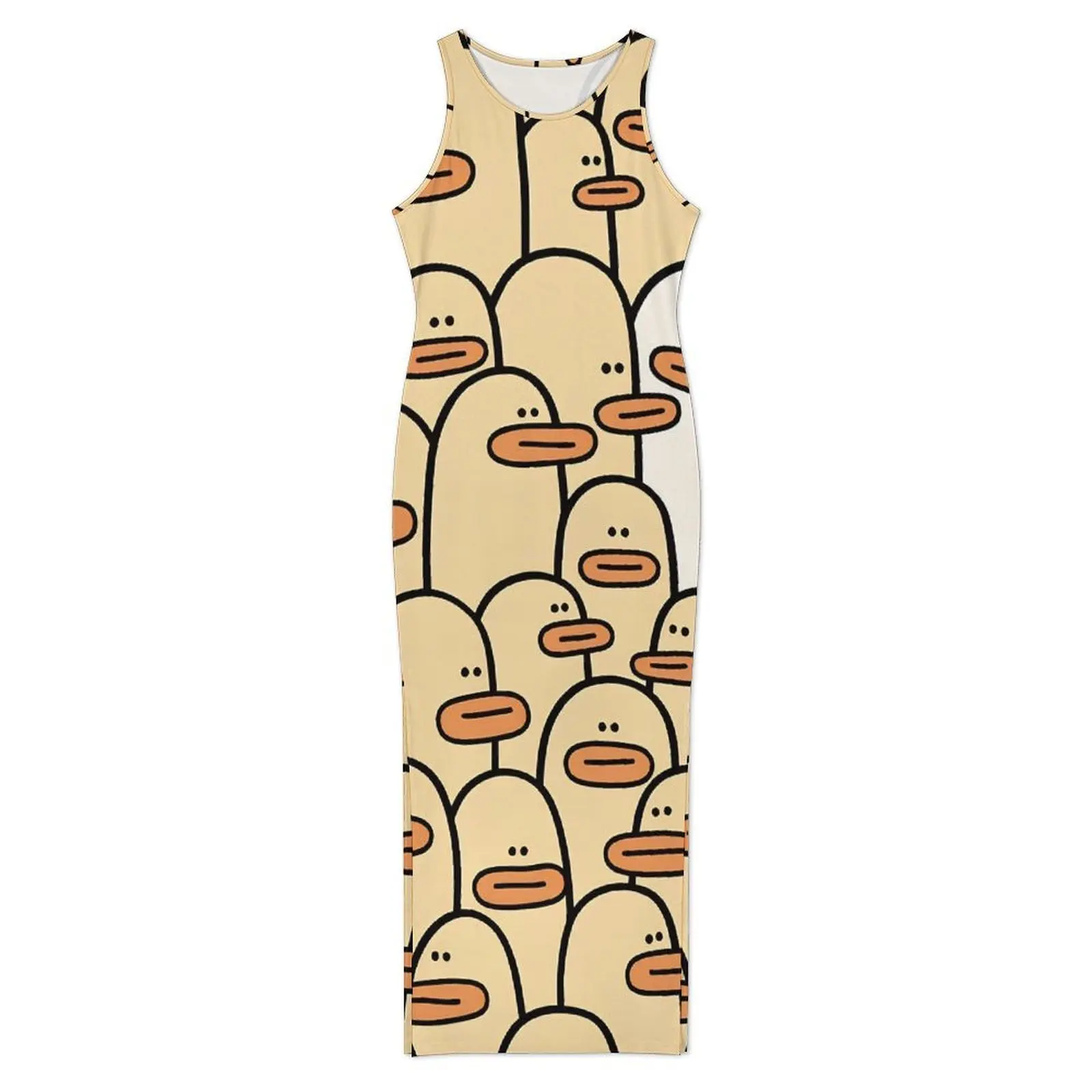 Ladies Bodycon Dress Elegant Cute Ducks Funny Meme Maxi Dresses Holiday  Sleeveless Korean Fashion Custom DIY Dress Big Size