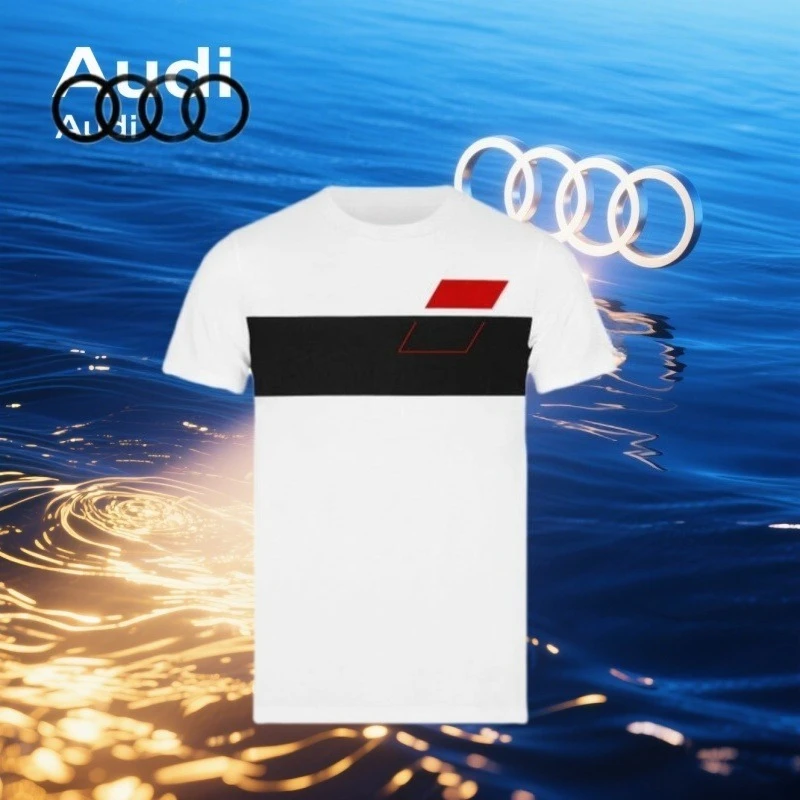 

Audi Sport Men T-Shirt Best-selling AUDI Driver Shirt Brand Short Sleeved Summer Casual Fashion Pure Cotton Short Sleeved