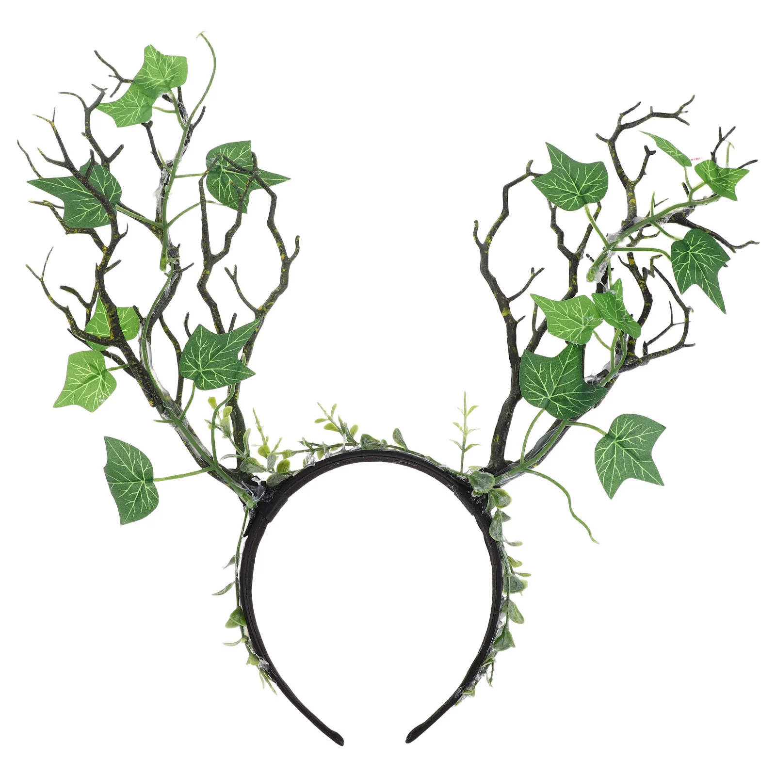 

Elf Headband Artificial Leaf Tree Branches Antler Headdress Halloween Fairy Costume Wedding Cosplay Festival Hair Accessories