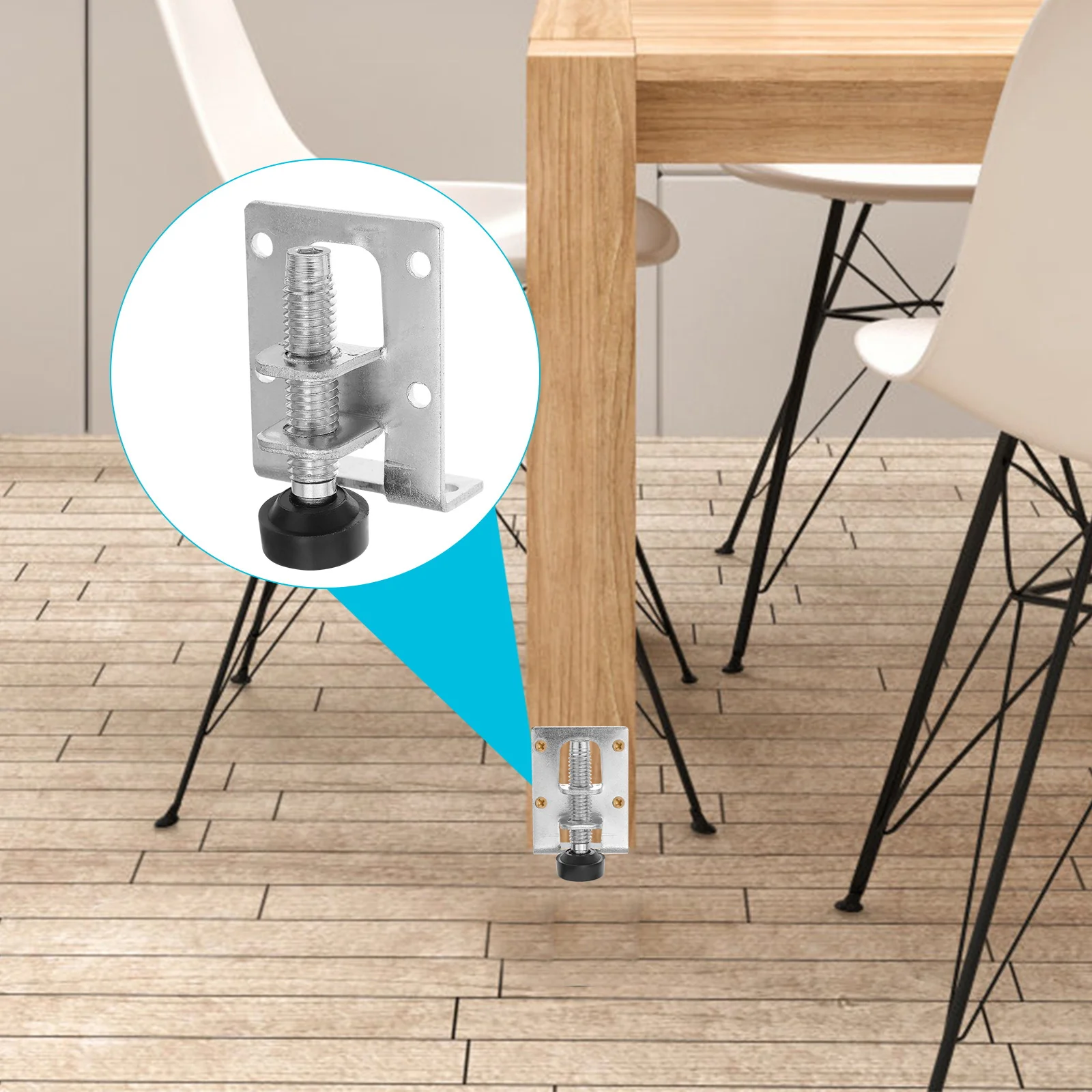 Nivelador de almohadilla ajustable para pies de mesa, tapa, accesorios para muebles, niveladores de piernas transparentes, carga ajustable para acampar, 4 Uds.