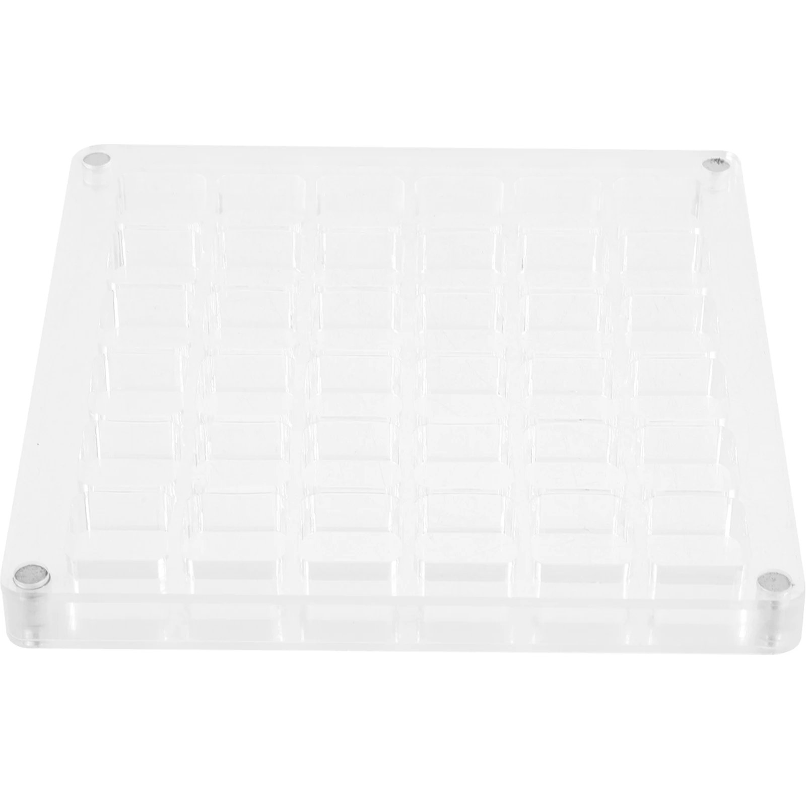 

36 Grids Acrylic Drill Box Transparent Storage ganizer 1 4cm Single Hole Magnetic Cover Portable Beads Case Nail Art Craft Tool
