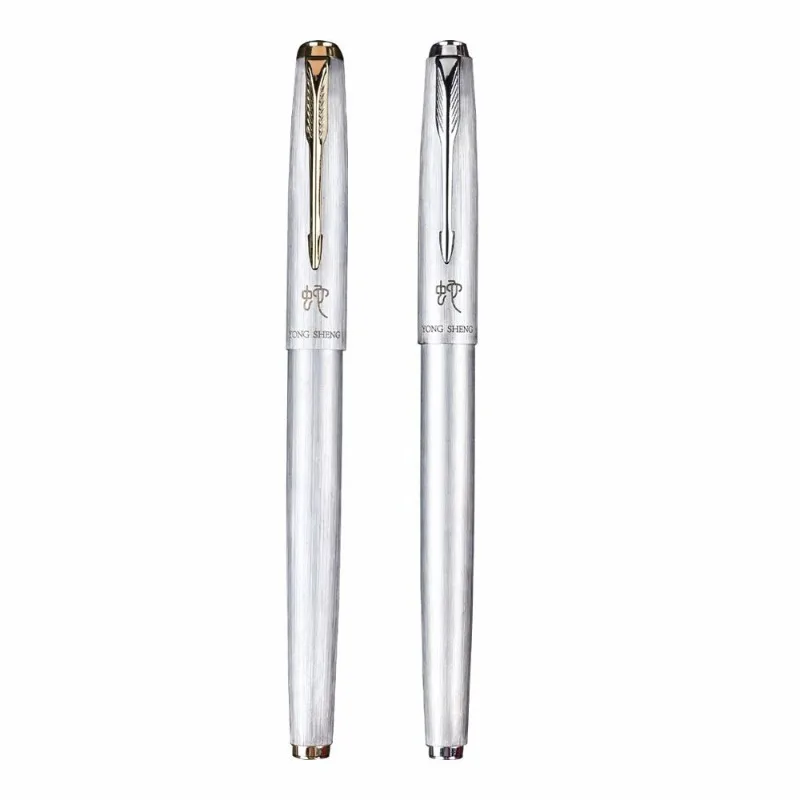 Wingsung Stainless Steel Fountain Pen Stacked Long Blade Tip 3.0mm with Ink Absorber Drawing Ink Pen Kawaii Luxury Stationery