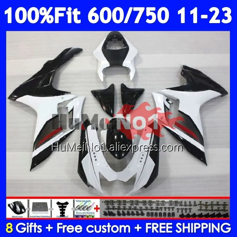 Fairing For SUZUKI GSXR750 K11 GSXR 600 White black 750 107No.11 GSXR600 2011 2012 2013 2014 2015 2016 2017 18 19 20 21 22 23 24