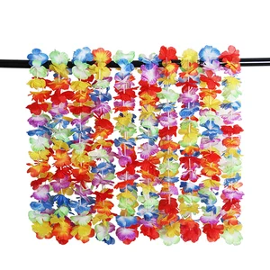 Hawaiianische künstliche Blumenkette, Aloha Luau, Hawaii thematische Party Girlande, Strandhochzeit, Geburtstagsdekoration, 10pcs 10 Hauptriebendekoration - №5