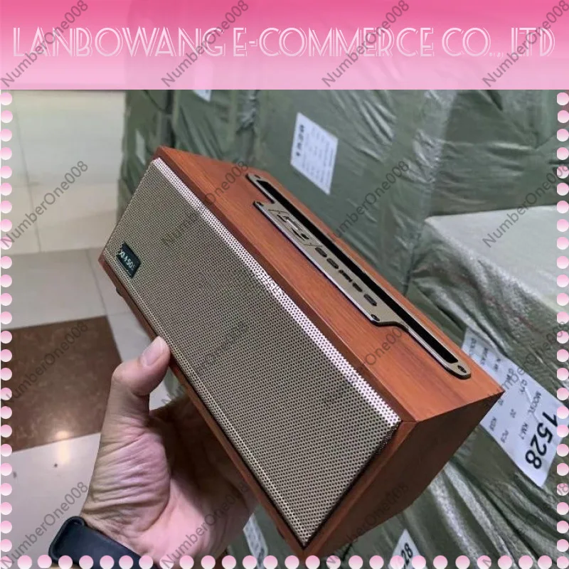 Vintage Wooden Bluetooth Speaker Support TF Card Portable Wireless Speaker for Home Computer Desktop Outdoor