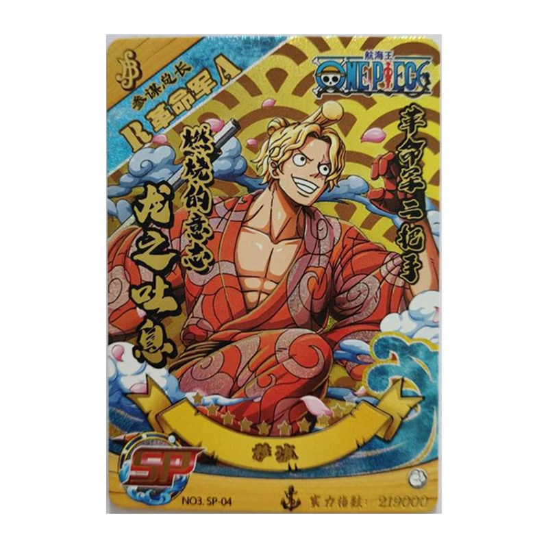 Anime ONE PIECE Rare SP Refraction Foil Buggy Rob Lucci Kuzan Sabo Koala Perona Toys for boys Collectible Cards Birthday Present