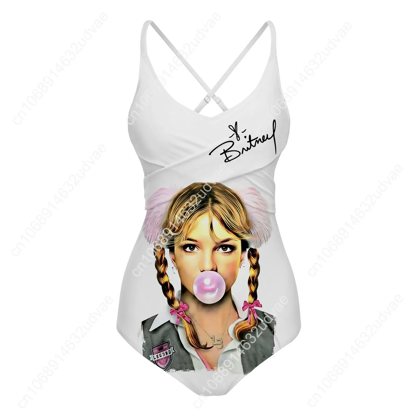 

Купальник Бритни Спирс, женский, на бретельках, персонализированный, сексуальный, для вечеринок у бассейна, пляжный бикини, летний, на заказ