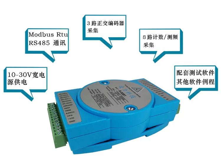 High-speed Pulse ABZ Encoder Input Frequency Counter Acquisition Module Card to 485 Modbus Rtu
