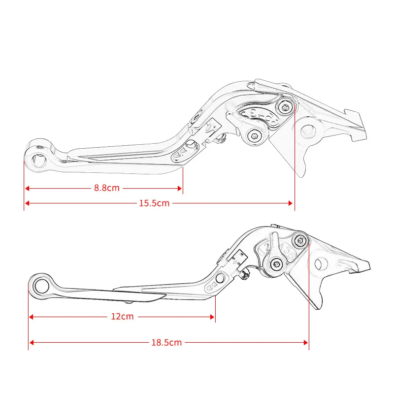 Motorcycle Adjustable CNC Brake Clutch Levers Handle Handlebar Grips Ends For YAMAHA MT125 MT-125 2014-2021