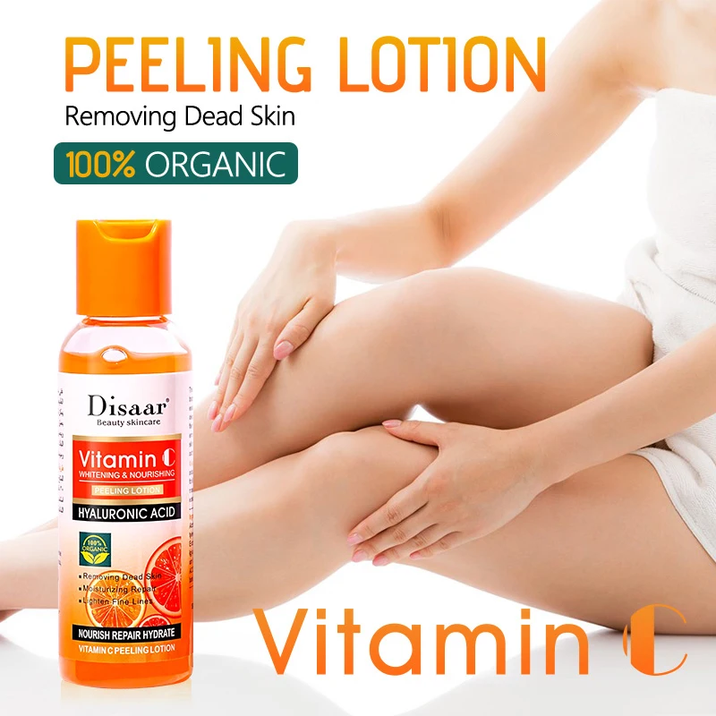 Disaar Vitamin C Peeling Lotion Remove Dead Skin Exfoliating and Smoothing New Skin Body Skincare Product 100ml