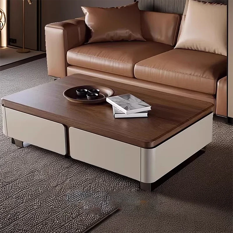 Writing Dinner Coffee Table Moving Drawers Designer Living Room Storage Modern Side Table Luxury Couchtisch Trendy Furniture