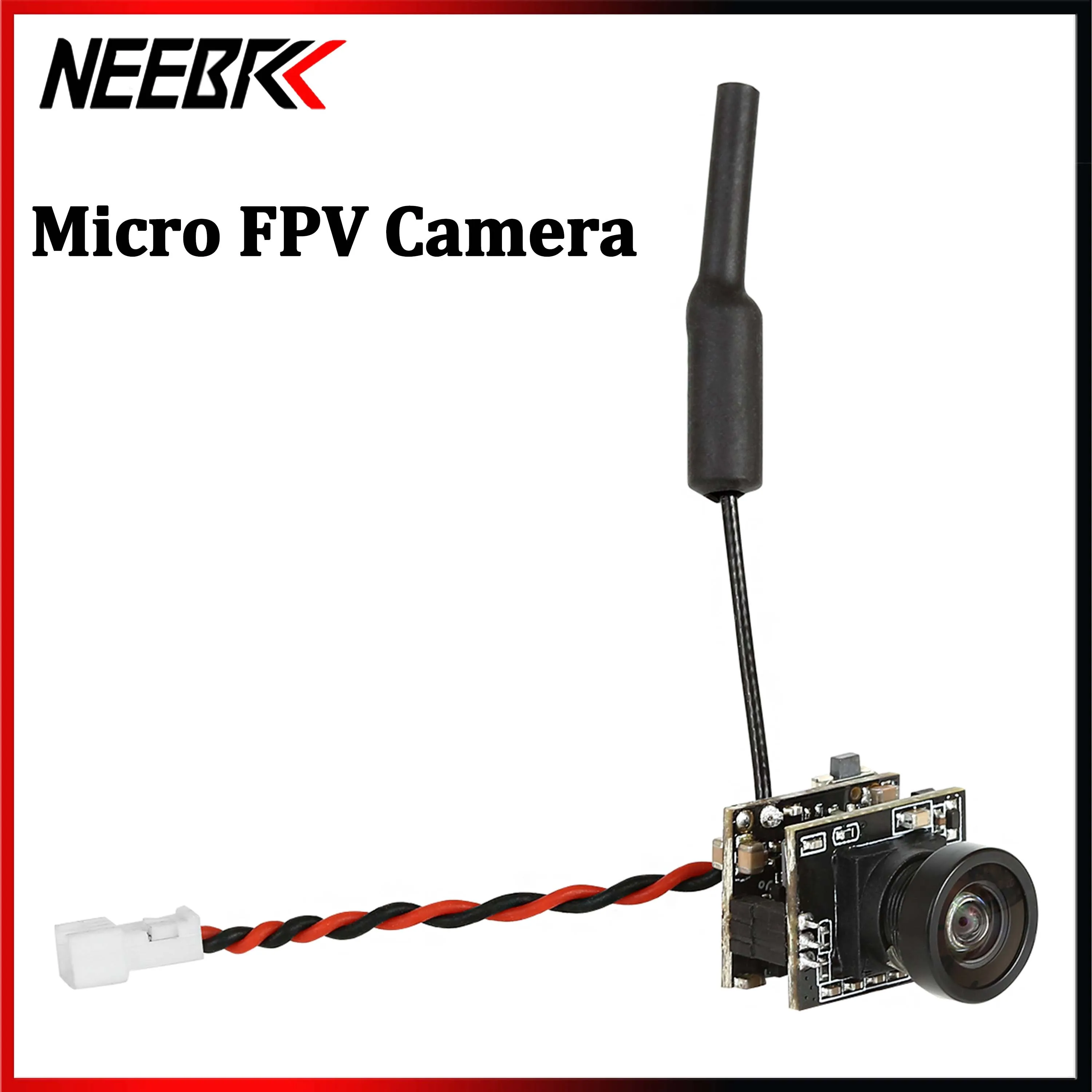 1200TVL RC Micro FPV Camera 5.8G 25MW 48CH 1/4‘ CMOS 115° Lens 3.3V-5.5V PAL/NTSC Switch Adjustable for RC FPV Racing Drone Part