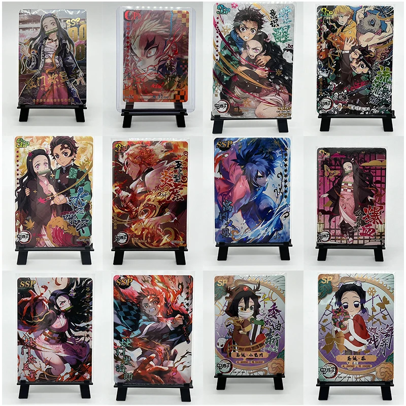 Anime Kawaii Demon Slayer SP SSP Flash Card Kamado Nezuko Rengoku Kyoujurou Collection Toys Cards Christmas Birthday Presents