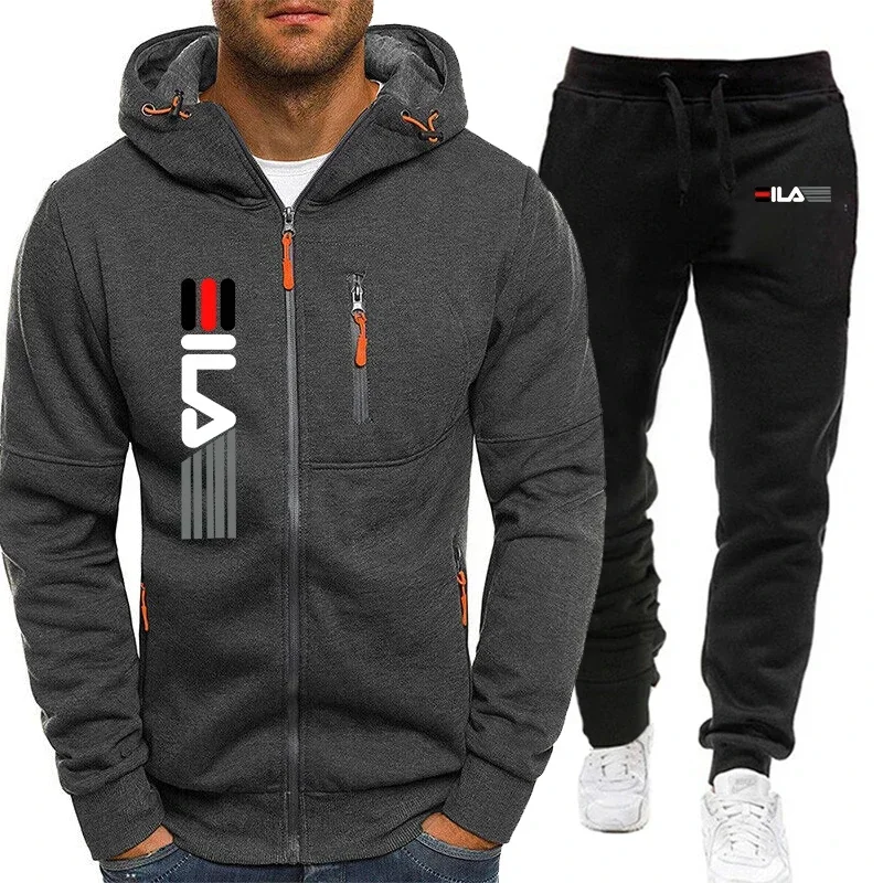 Men\'s Sets Hoodies+Pants Autumn Sport Suits Casual Sweatshirts Tracksuit Sportswear Male Casual Sports Jacket Jogging Suit