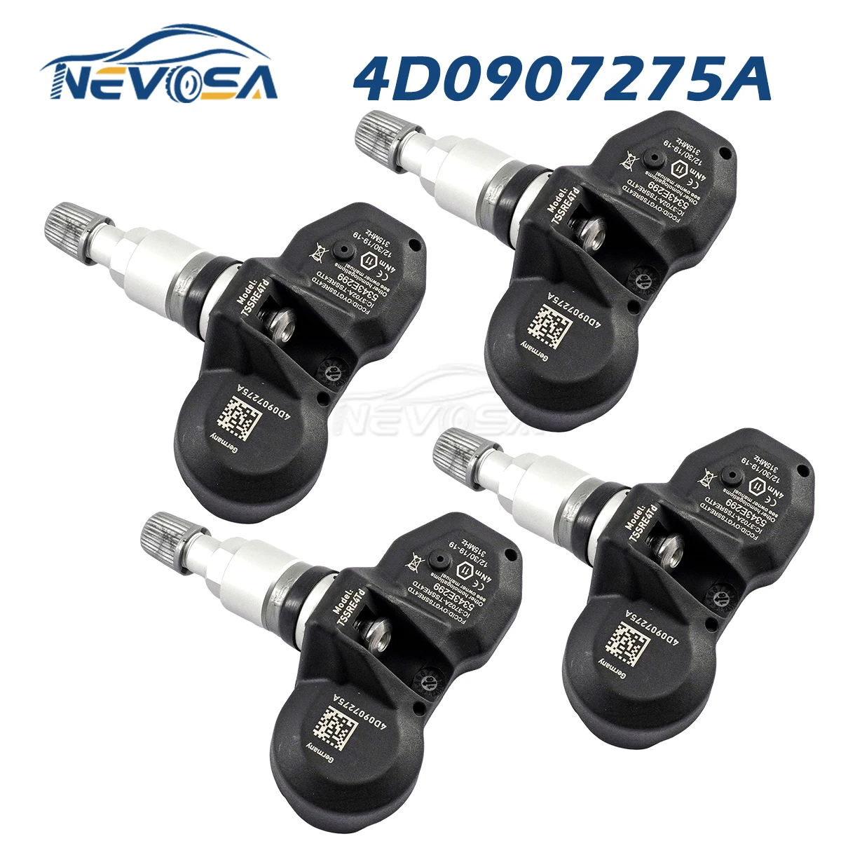 NEVOSA 4D0907275A TPMS Tire Pressure Sensor For Volkswagen Phaeton Audi A6 Allroad A8 S4 S8 RS6 Bentley Continental GT 315MHz