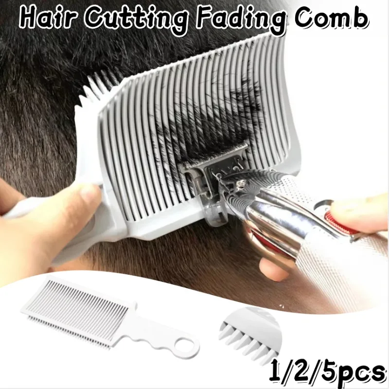 1/2/5pcs Hair Cutting Fading Comb Professional Barber Clipper Blending Flat Top Hair Cutting Comb Salon Hair Tool Accessories