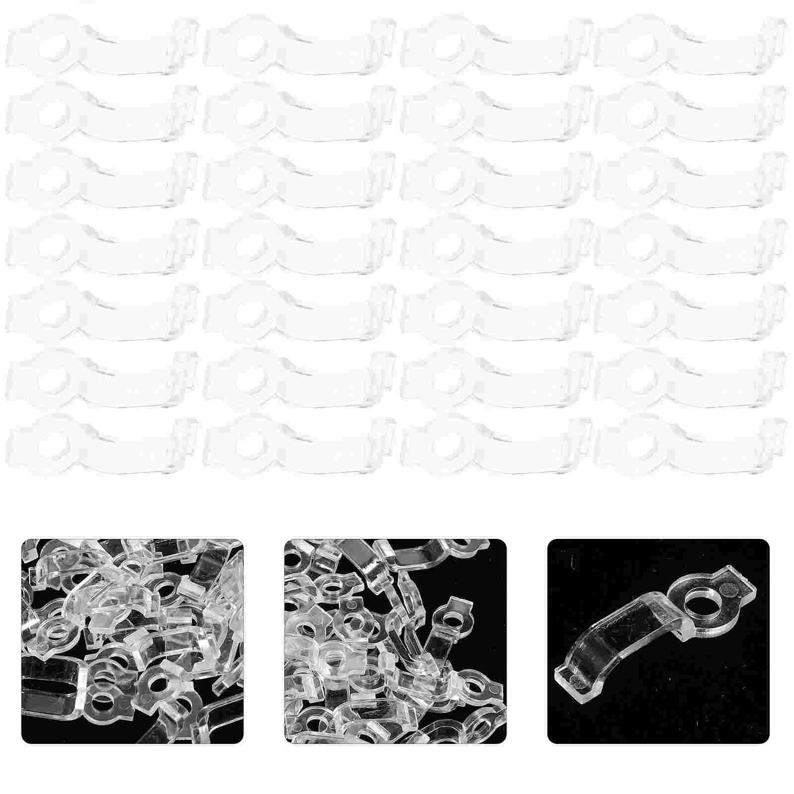 100 Pcs Clothing Light Strip Clip Outdoor Rope Lights Dimmer Nylon Holder Lighting Accessories