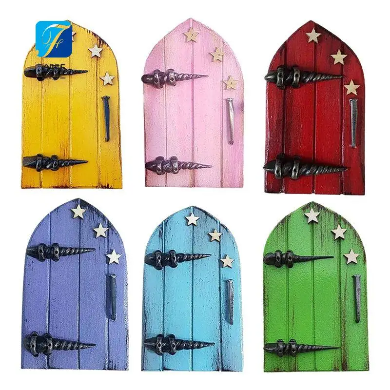 A55F-Fairy Doors For Trees Outdoor & Tree Trunk, Mini Fairy Doors For Kids Room Decor, Miniature Door Fairy House Door
