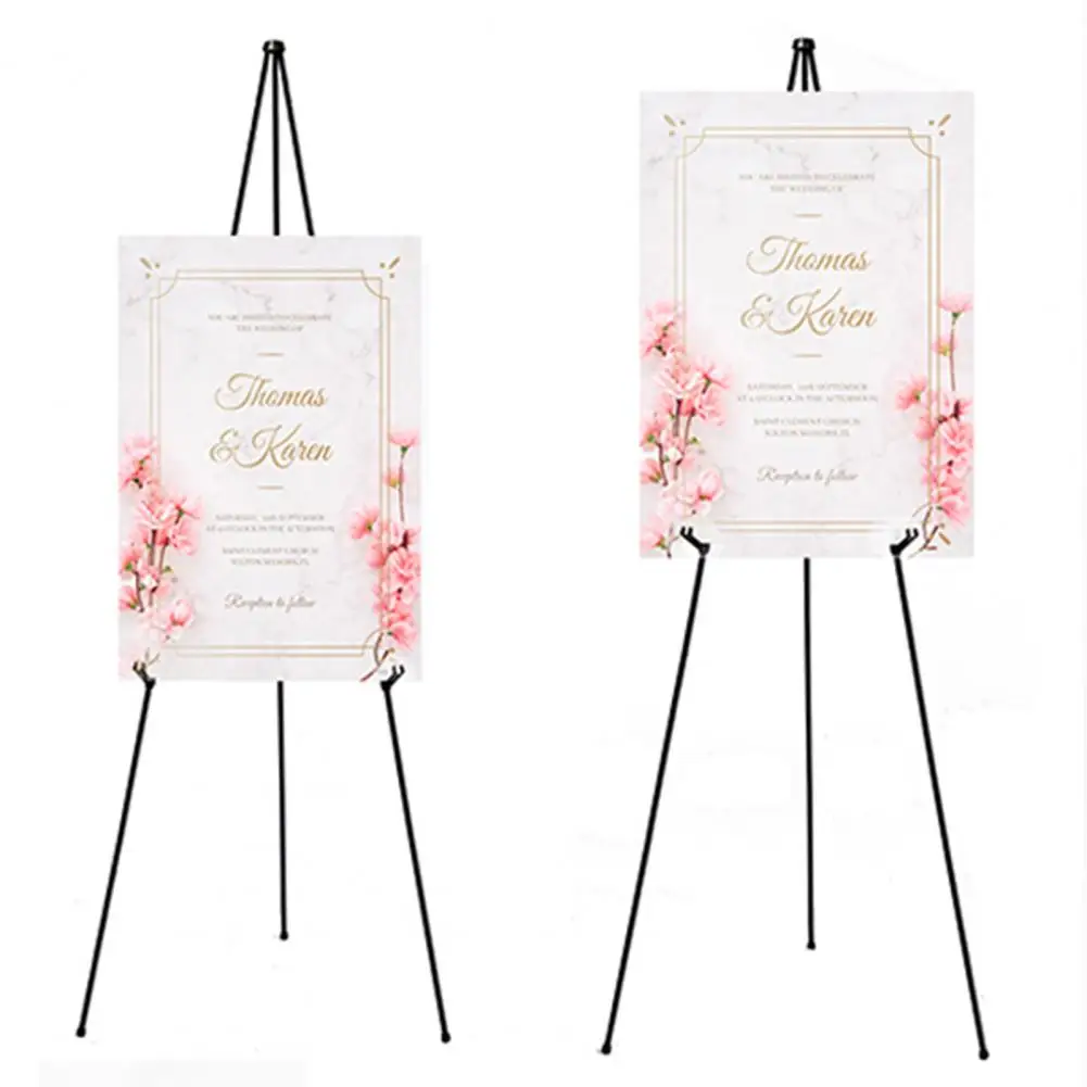 Reusable Art Easel Storage Bag Easel Stand Widely Use Wedding Sign White Easel Stand  Fixed Poster