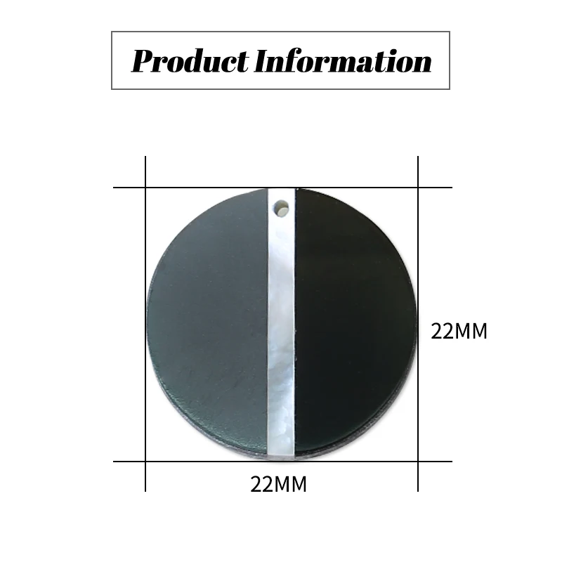 Semiprecious Natural Stone Jewelry Shell,Hematite,Obsidian Intarsia Earring Bead Accessories For Women 22x2.5mm,2g