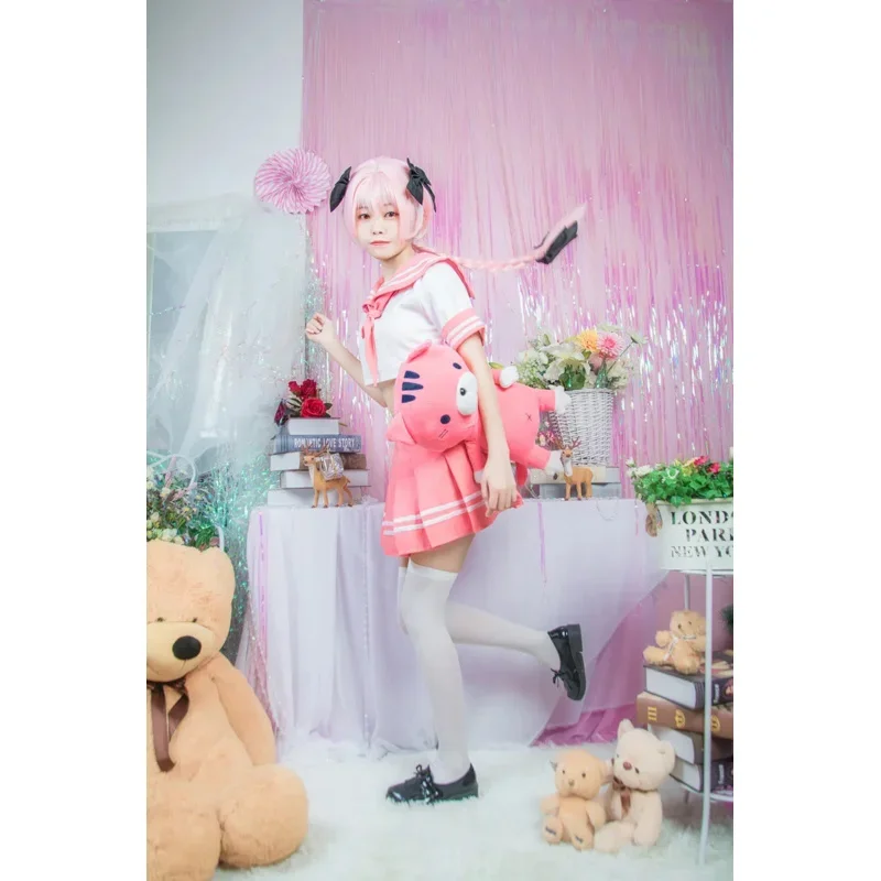 CosZtkhp Fate Apocrypha Cosplay Costume Astolfo Uniform Cosplay FGO School Pink Uniform For Girl Fate Grand Order Costume Wome D