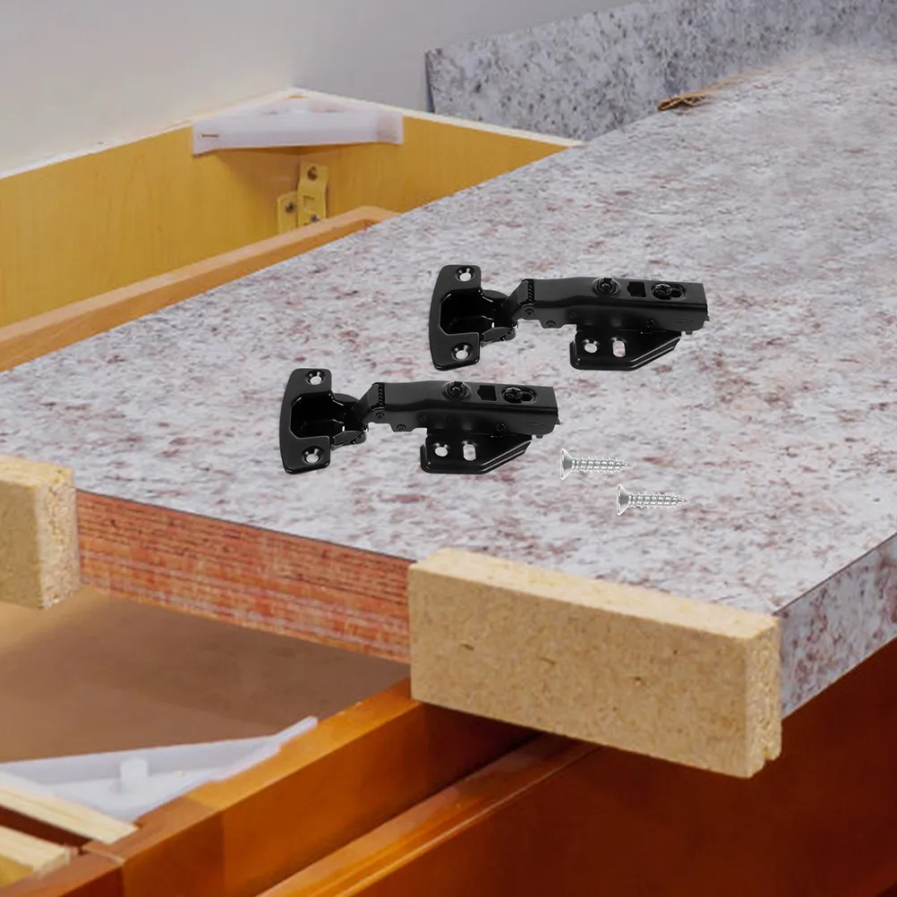 3pcs Full Overlay Soft Close Cabinet Hinges, Stainless Steel Damping Hinges for Kitchen Cupboard Doors