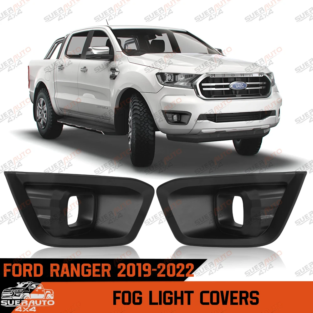 Fog Light Covers For Ford Ranger 2019-2022 T8 LIMITED XLT XL Front  Fog Lamp Carbon fiber Matte Black 1Pair Car Accessories