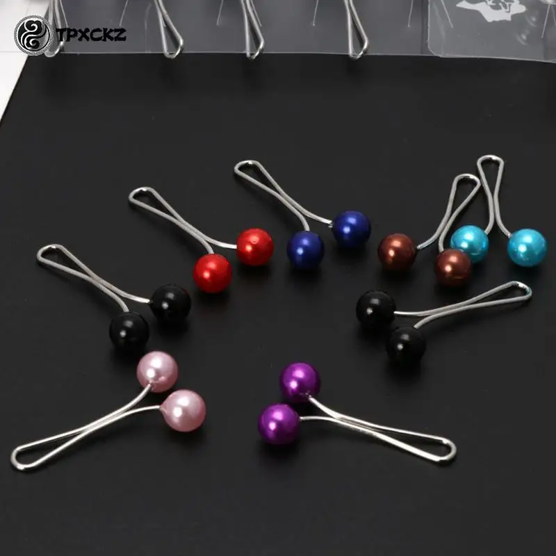 12Pcs/set Multicolor Headscarf Pearl Pins Clips Pins Up Hijab Scarf Shawl Accessories