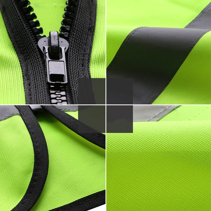 Reflective Vest Running Riding Jogging Safety Vest with Pocket Hi Vis Cycling Vest Hi Viz Vest Motorcycle