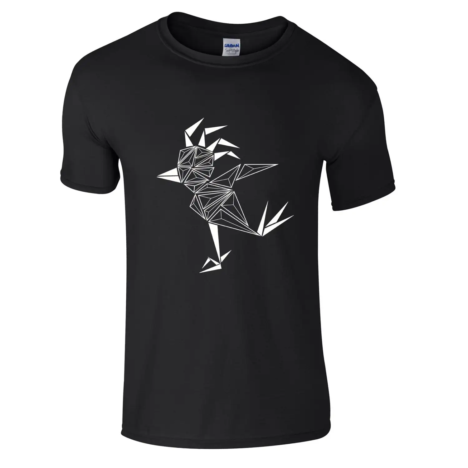 

Bird T Shirt men graphic prinT black tee cotton unique gift for him
